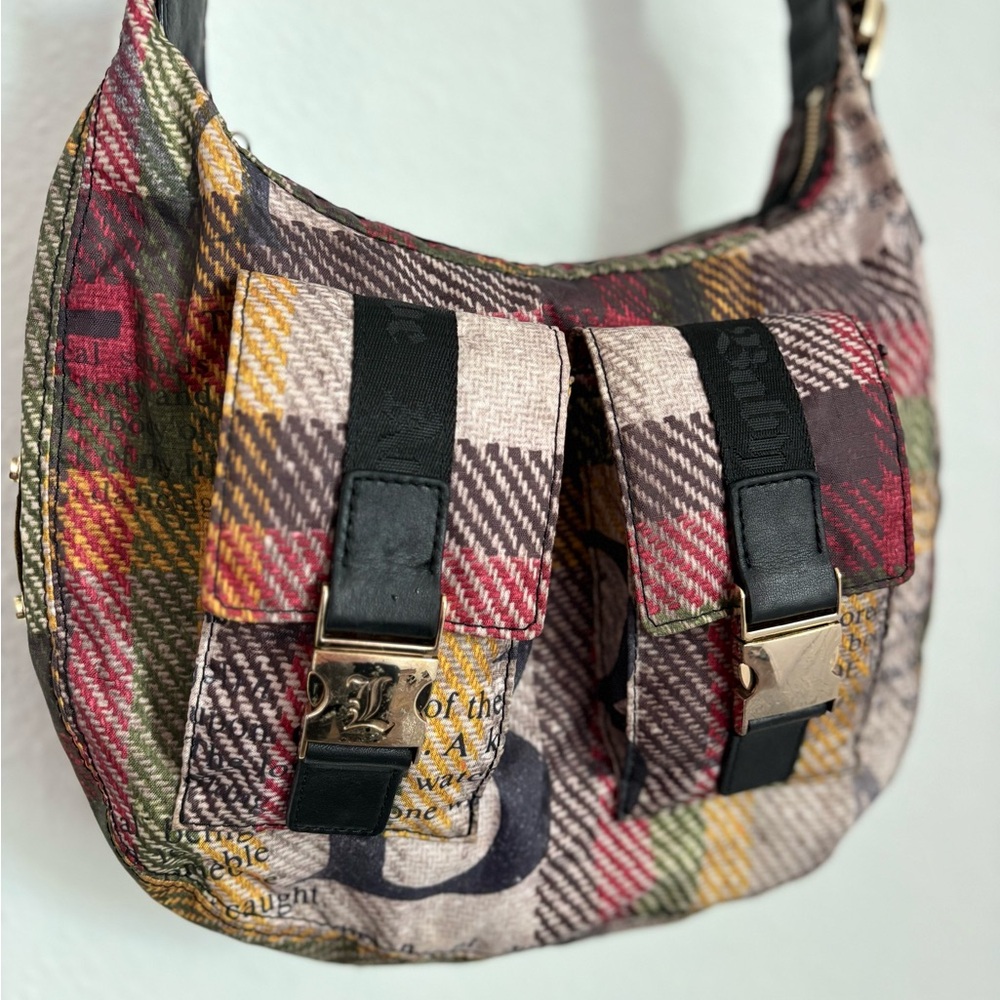 L.A.M.B. Collab Gwen Stefani X LeSportsac Rasta Plaid Crossbody Purse